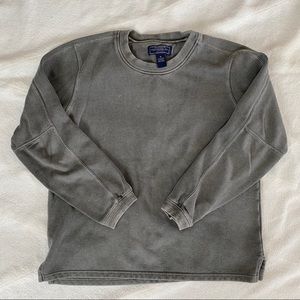 Vintage Sage Green Oversized Crewneck Pullover